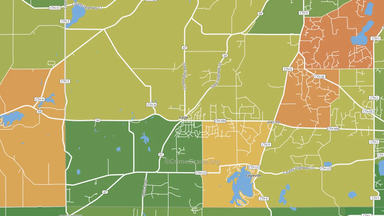 Eagle, WI Map of Murder Rates