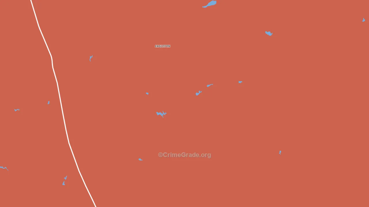 Eagleton, MT Map of Murder Rates