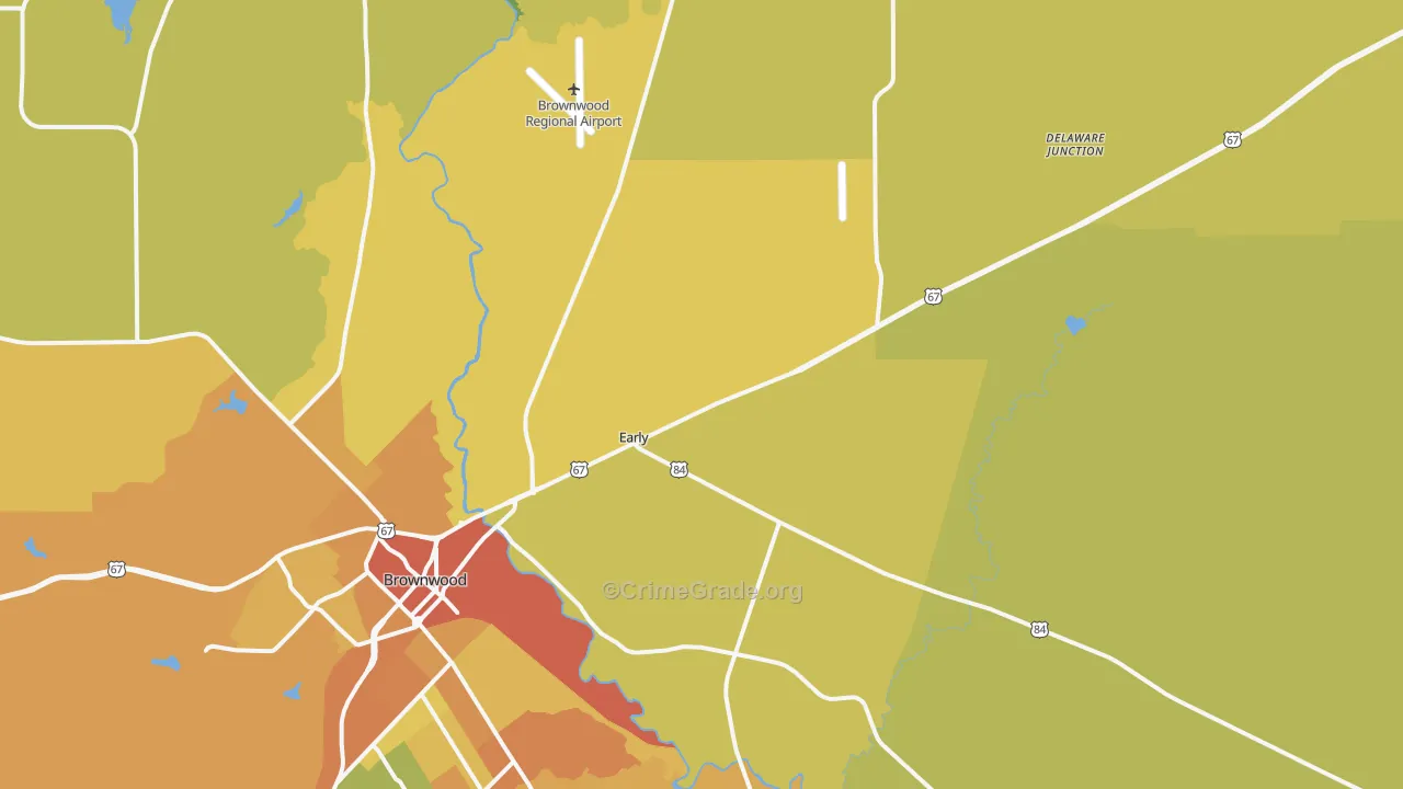 Early, TX Map of Murder Rates