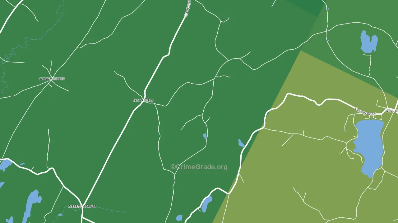 East Albany, VT Map of Murder Rates
