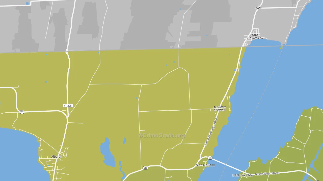 East Alburg, VT Map of Murder Rates