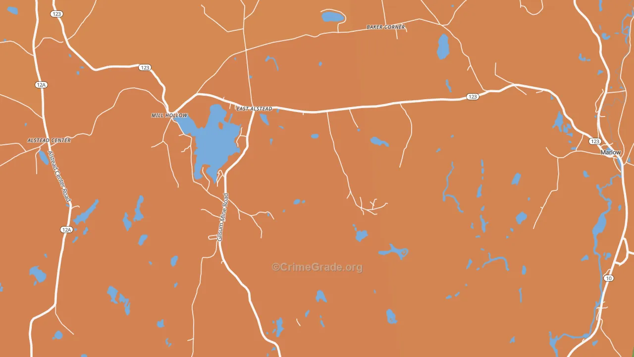 East Alstead, NH Map of Murder Rates