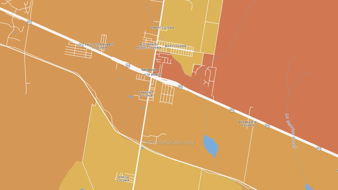 East Alto Bonito, TX Map of Murder Rates