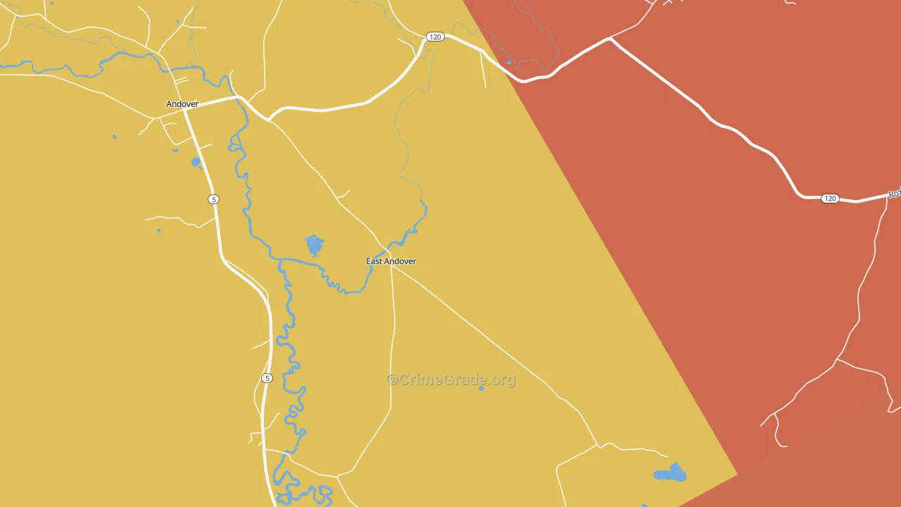 East Andover, ME Map of Murder Rates