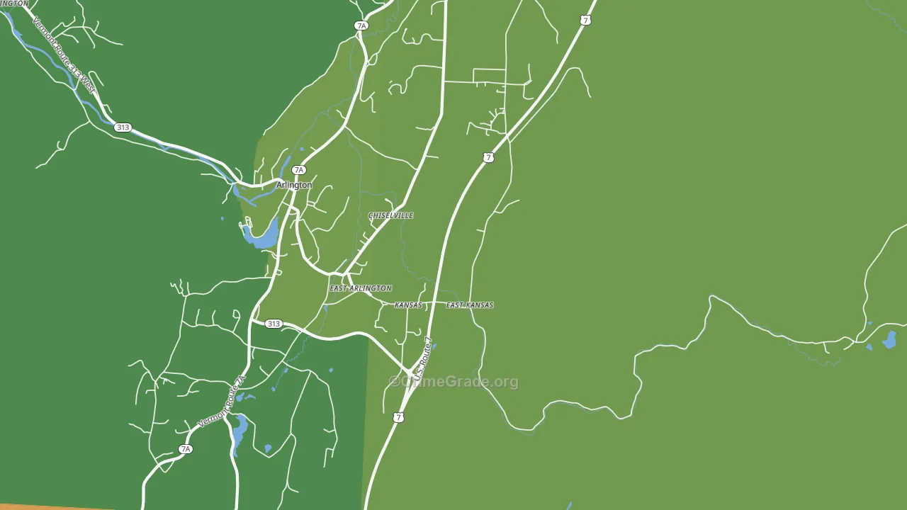 East Arlington, VT Map of Murder Rates