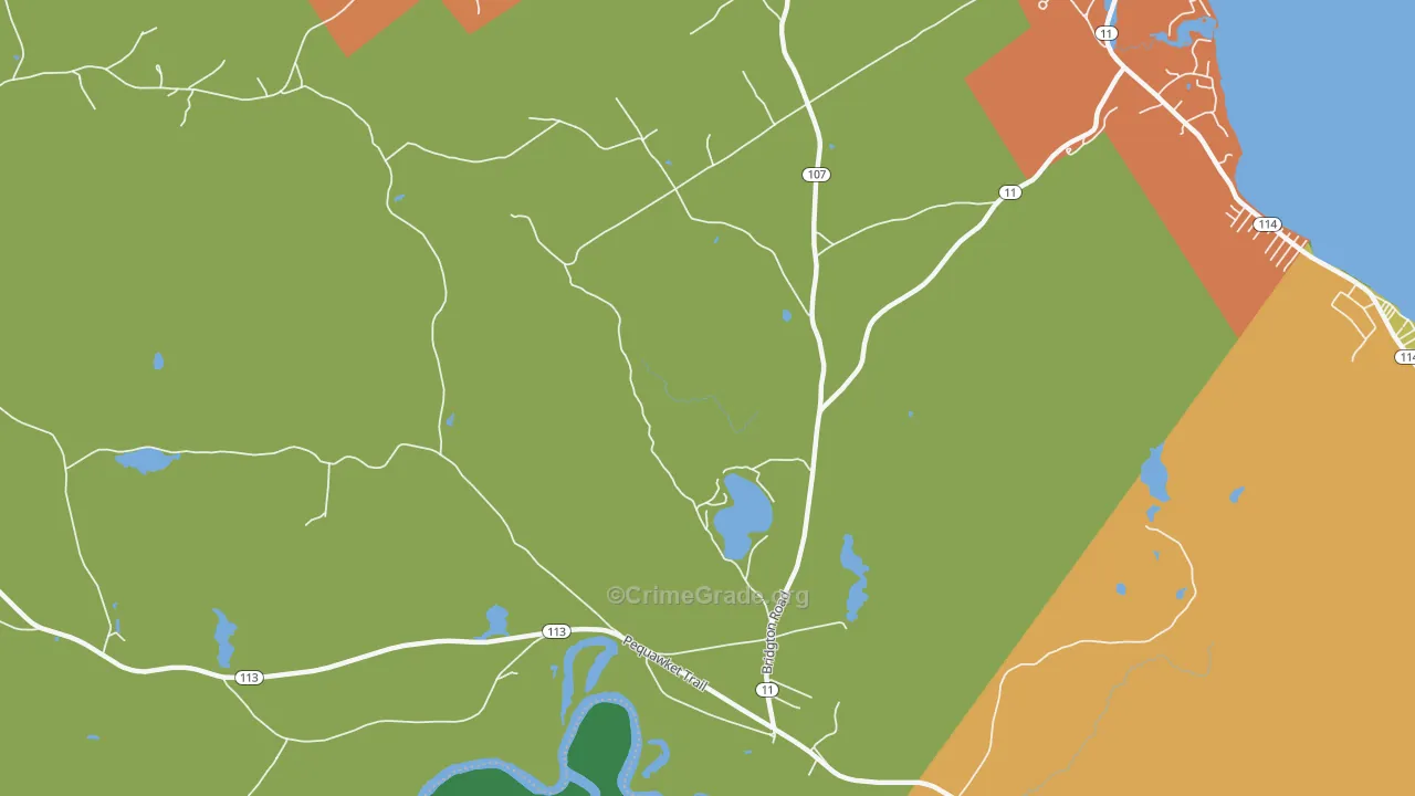 East Baldwin, ME Map of Murder Rates