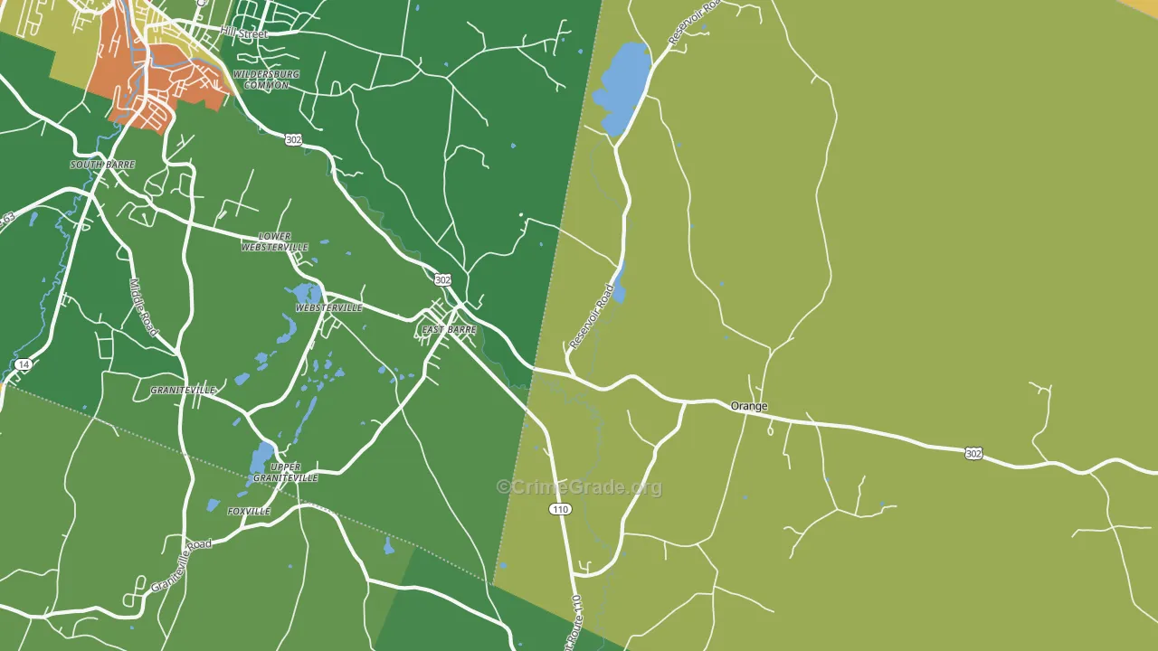 East Barre, VT Map of Murder Rates