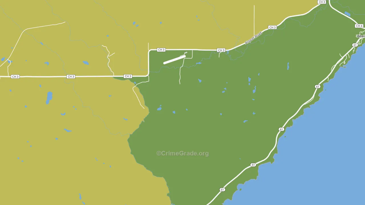 East Beaver Bay, MN Map of Murder Rates