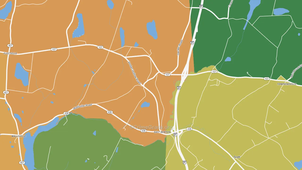 East Benton, PA Map of Murder Rates