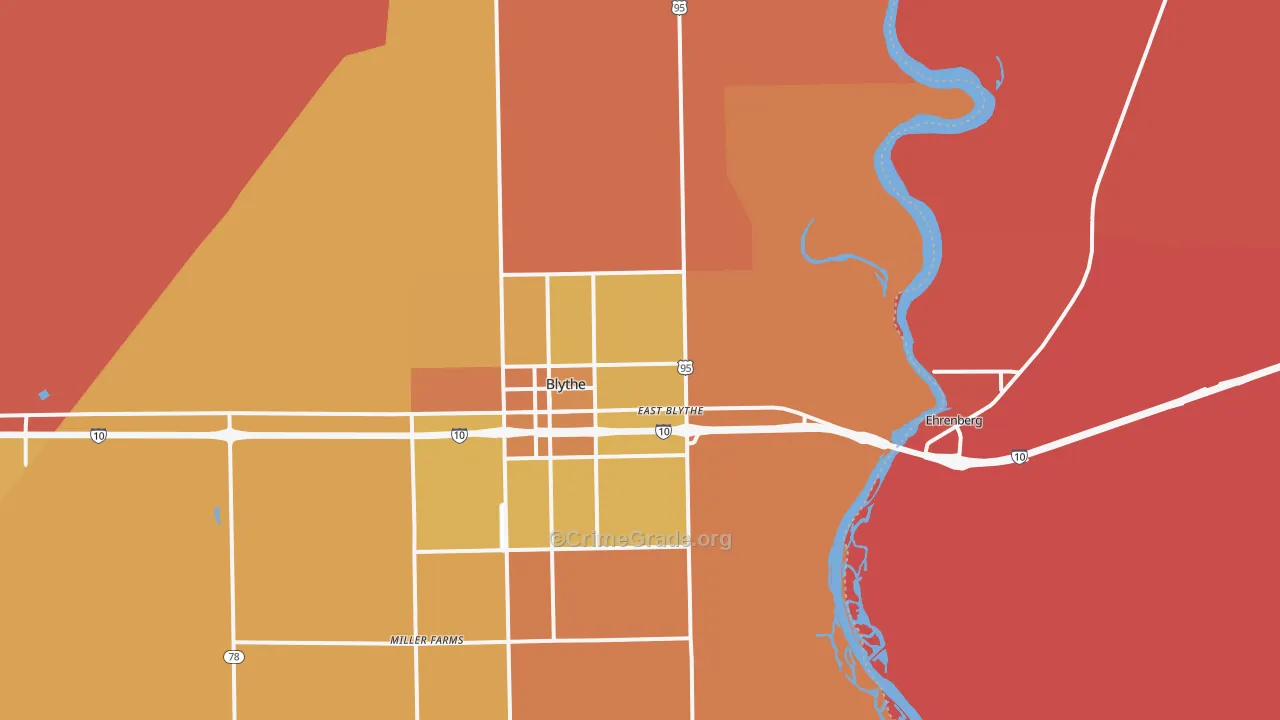 East Blythe, CA Map of Murder Rates