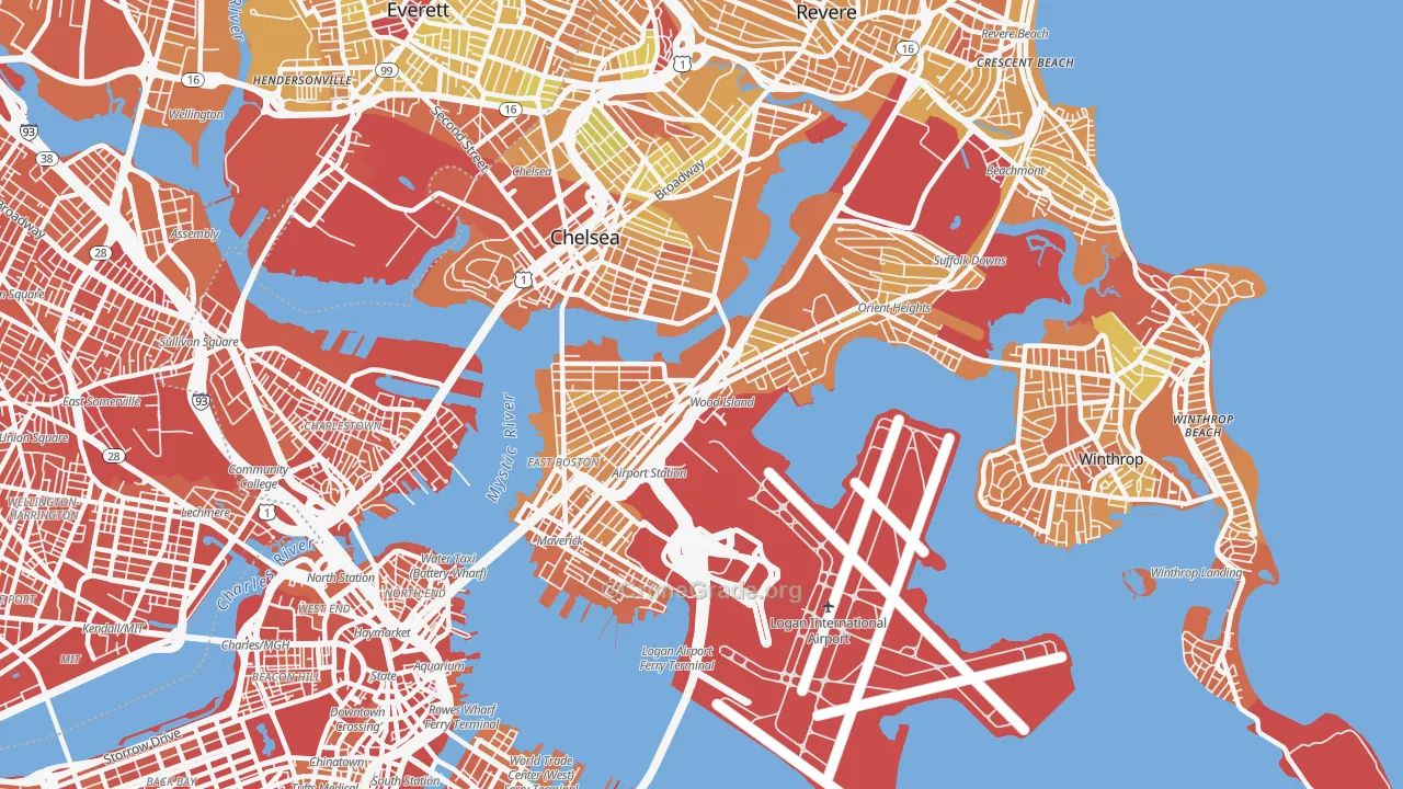 East Boston, Boston, MA Map of Murder Rates
