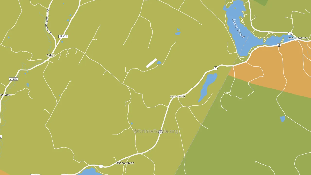 East Cabot, VT Map of Murder Rates