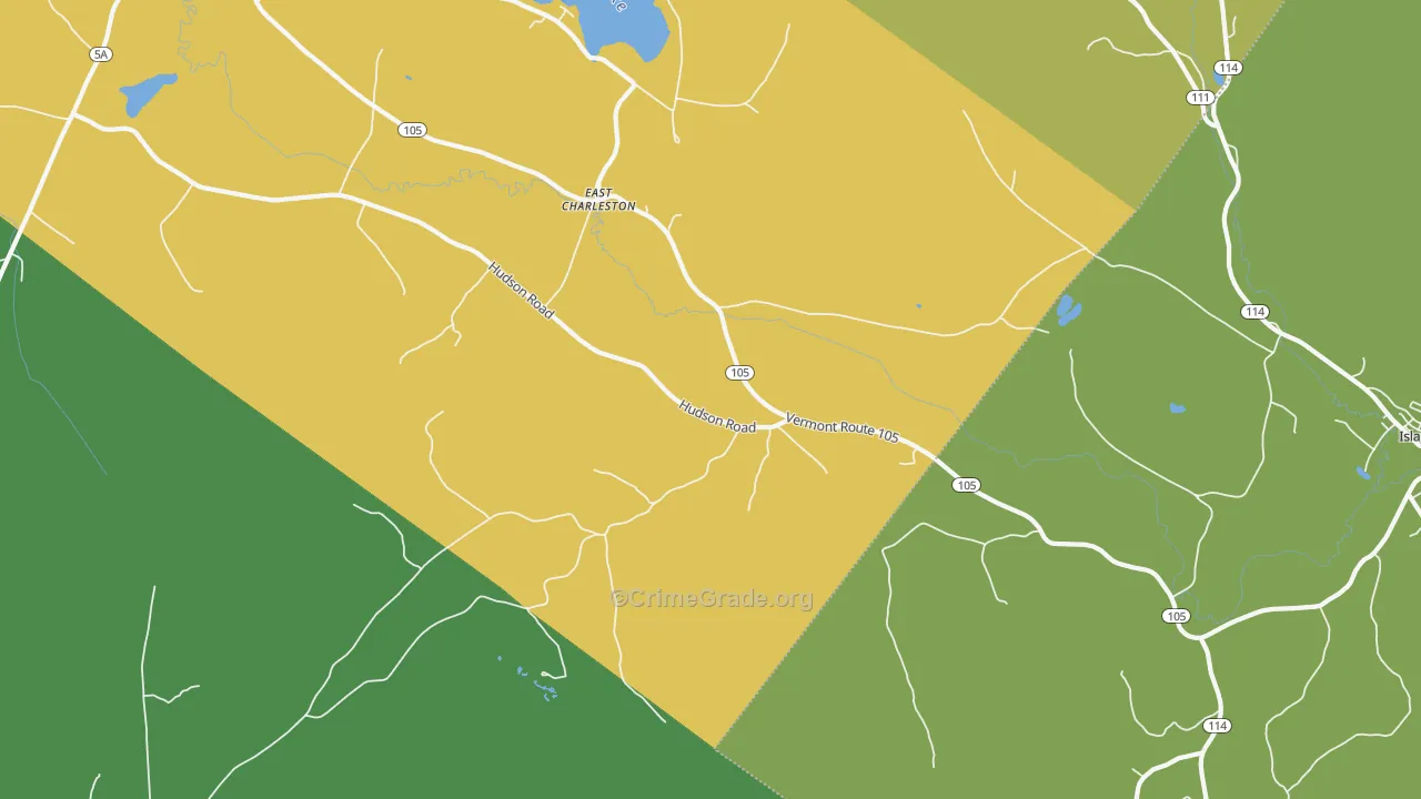 East Charleston, VT Map of Murder Rates