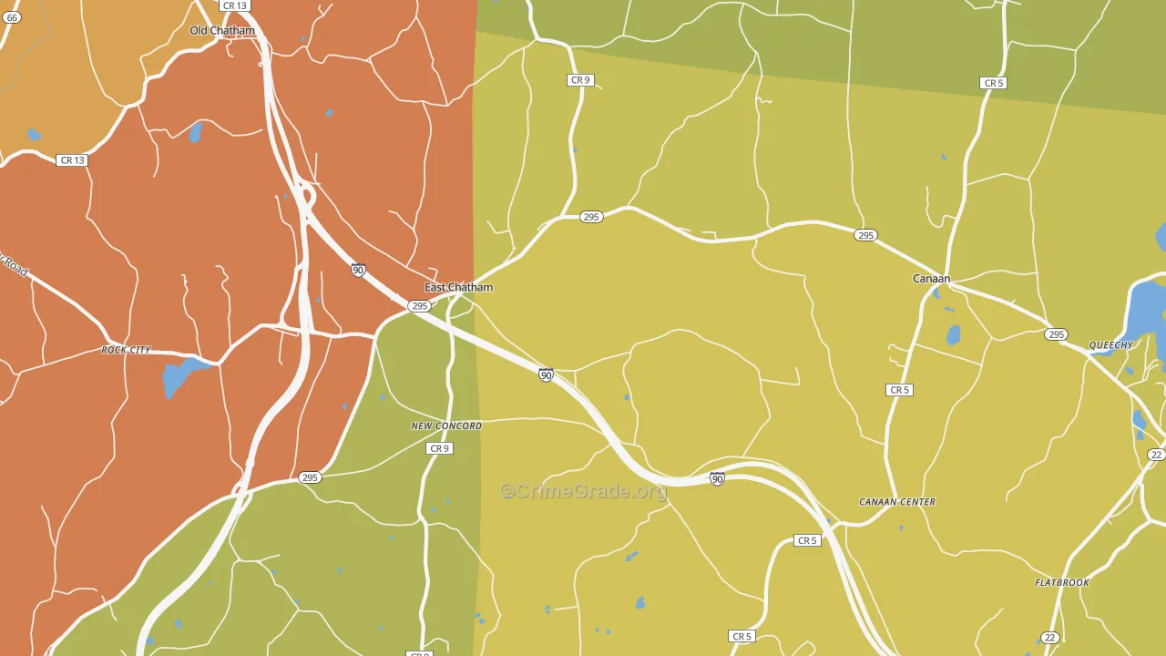 East Chatham, NY Map of Murder Rates