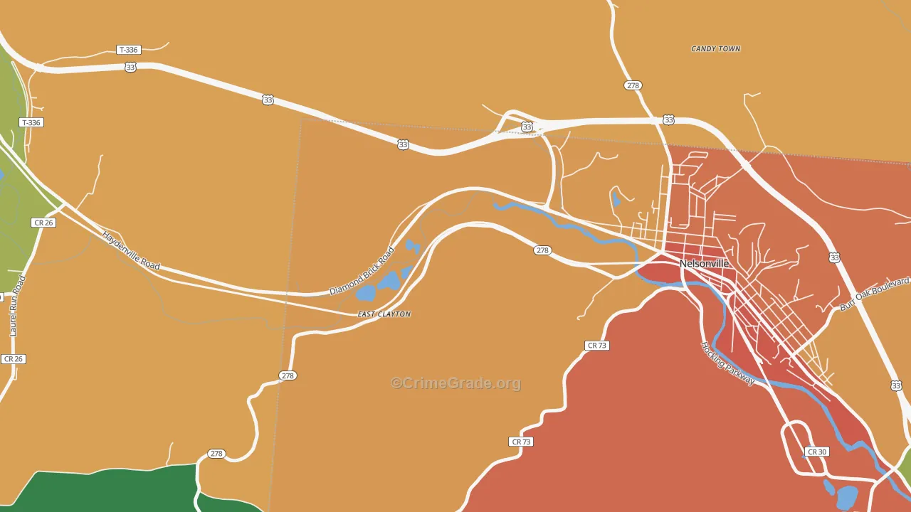 East Clayton, OH Map of Murder Rates