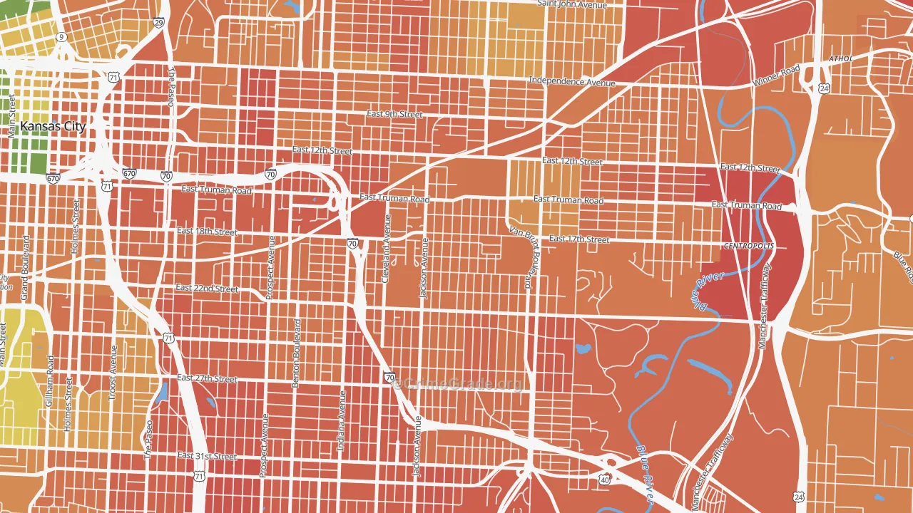 East Community Team North, Kansas City, MO Map of Murder Rates