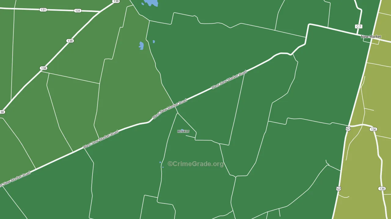 East Danville, OH Map of Murder Rates