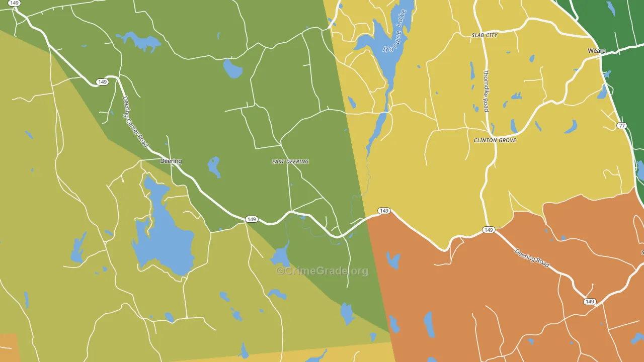 East Deering, NH Map of Murder Rates