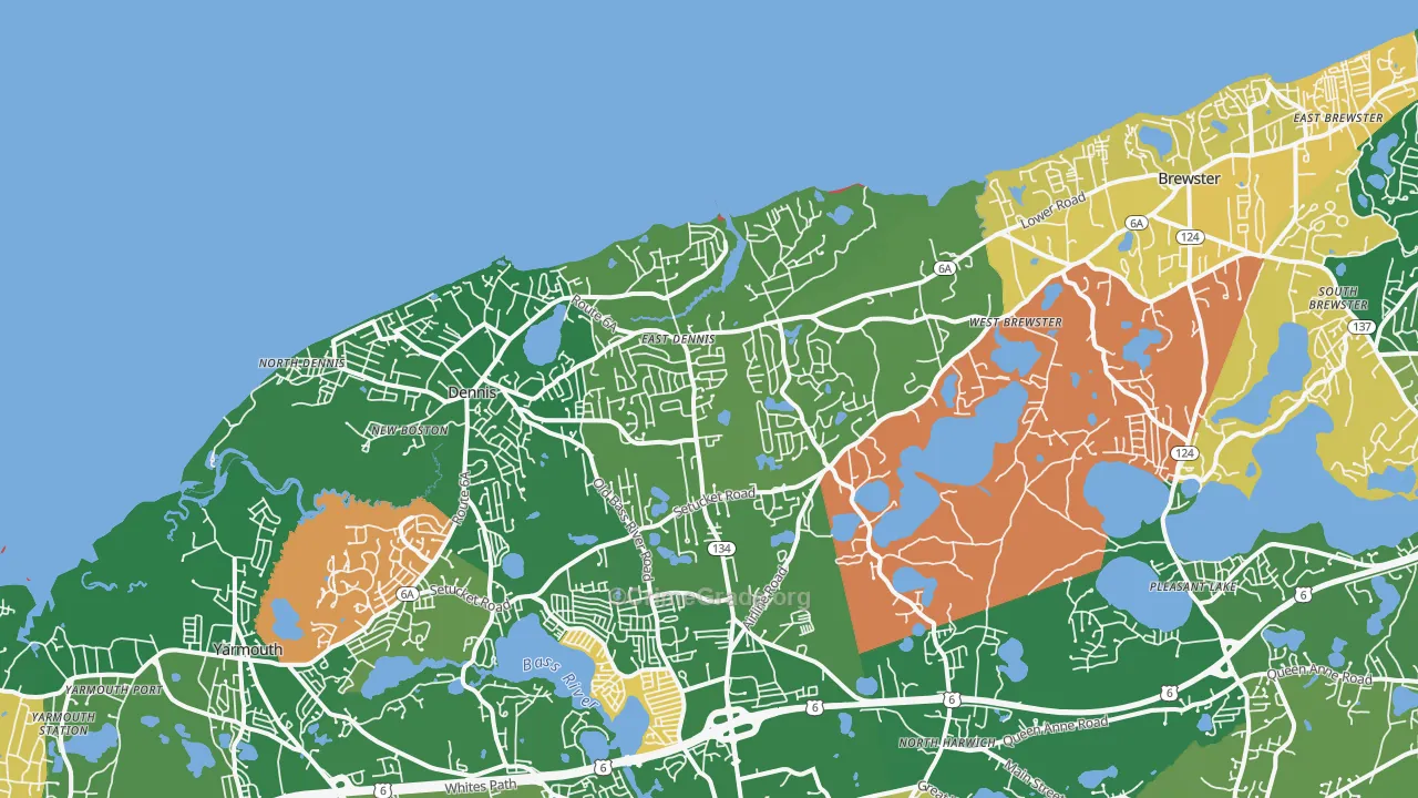 East Dennis, MA Map of Murder Rates