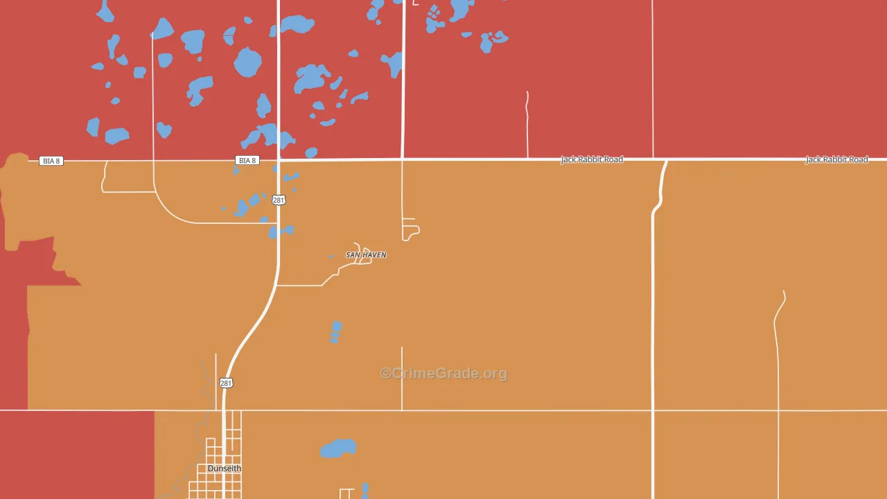 East Dunseith, ND Map of Murder Rates