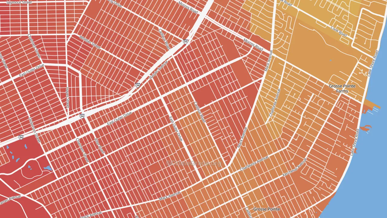 East English Village, Detroit, MI Map of Murder Rates
