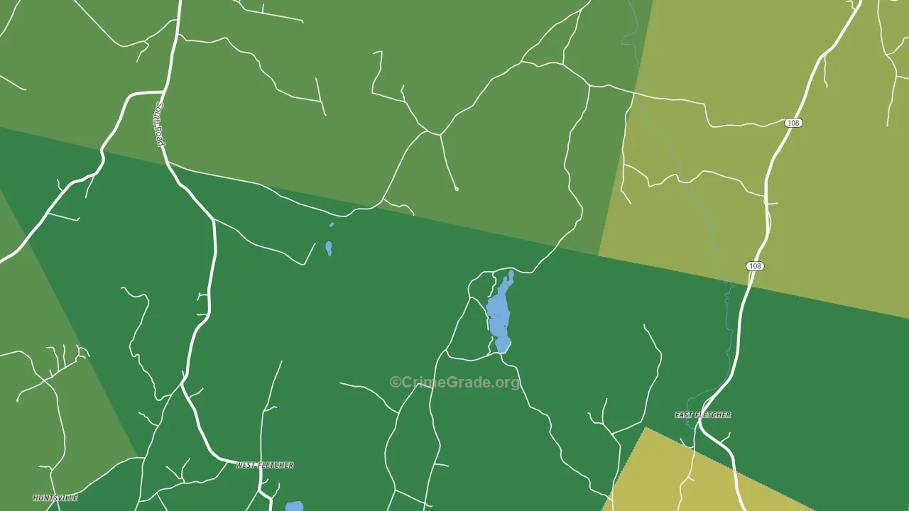 East Fairfield, VT Map of Murder Rates