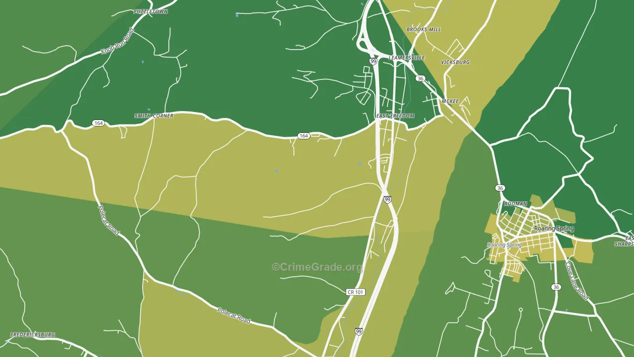 East Freedom, PA Map of Murder Rates