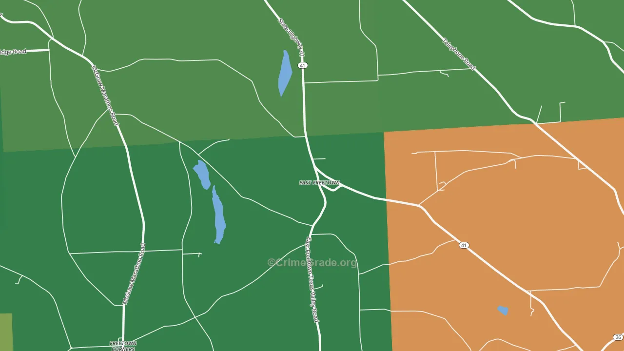 East Freetown, NY Map of Murder Rates
