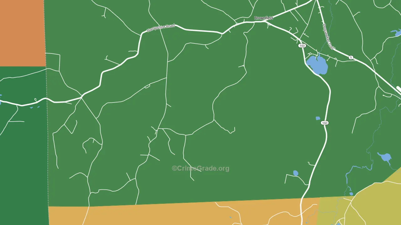 East Fryeburg, ME Map of Murder Rates