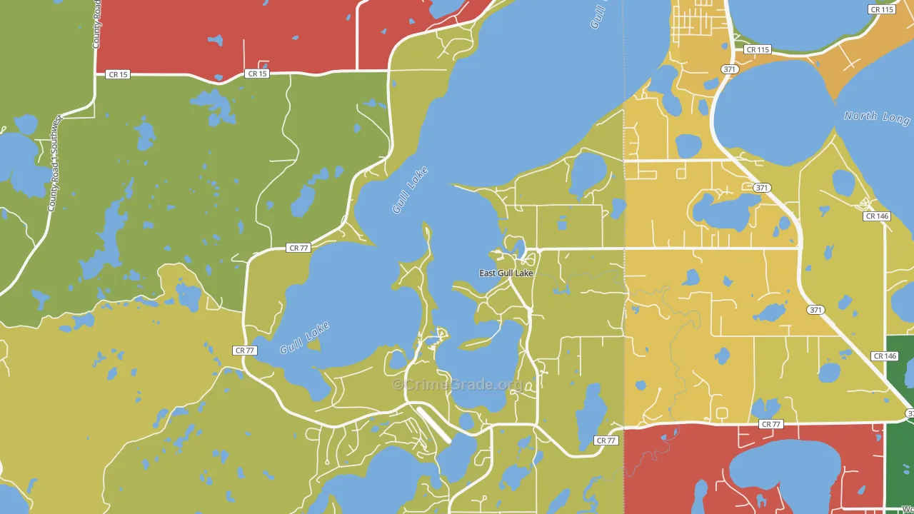 East Gull Lake, MN Map of Murder Rates