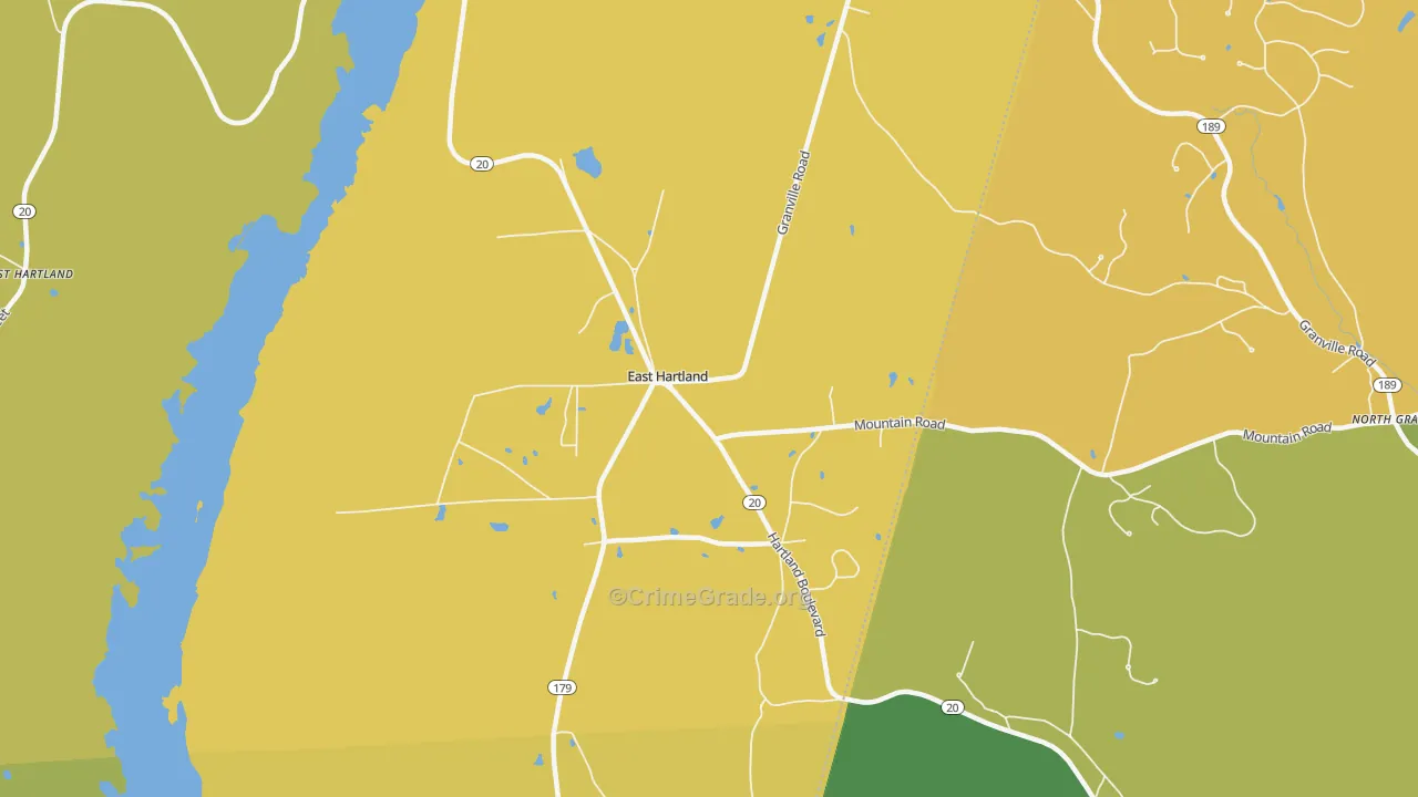 East Hartland, CT Map of Murder Rates