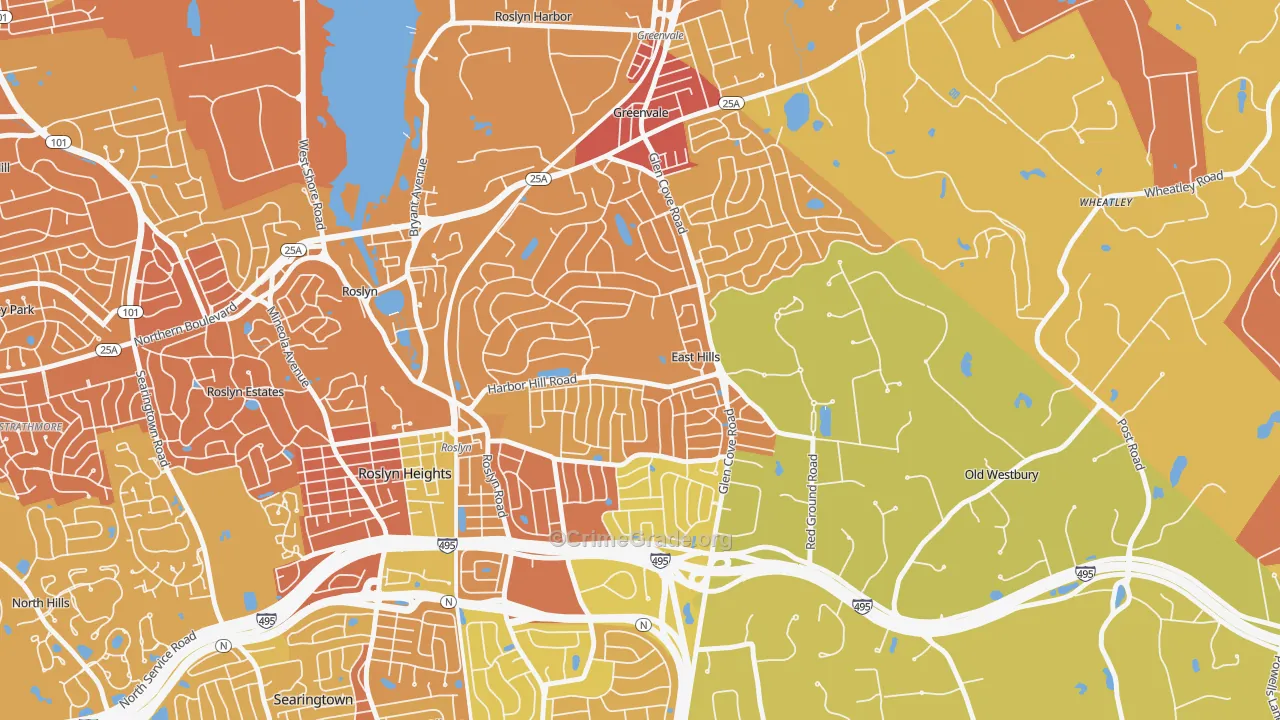 East Hills, NY Map of Murder Rates