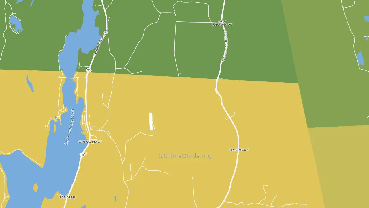 East Hubbardton, VT Map of Murder Rates