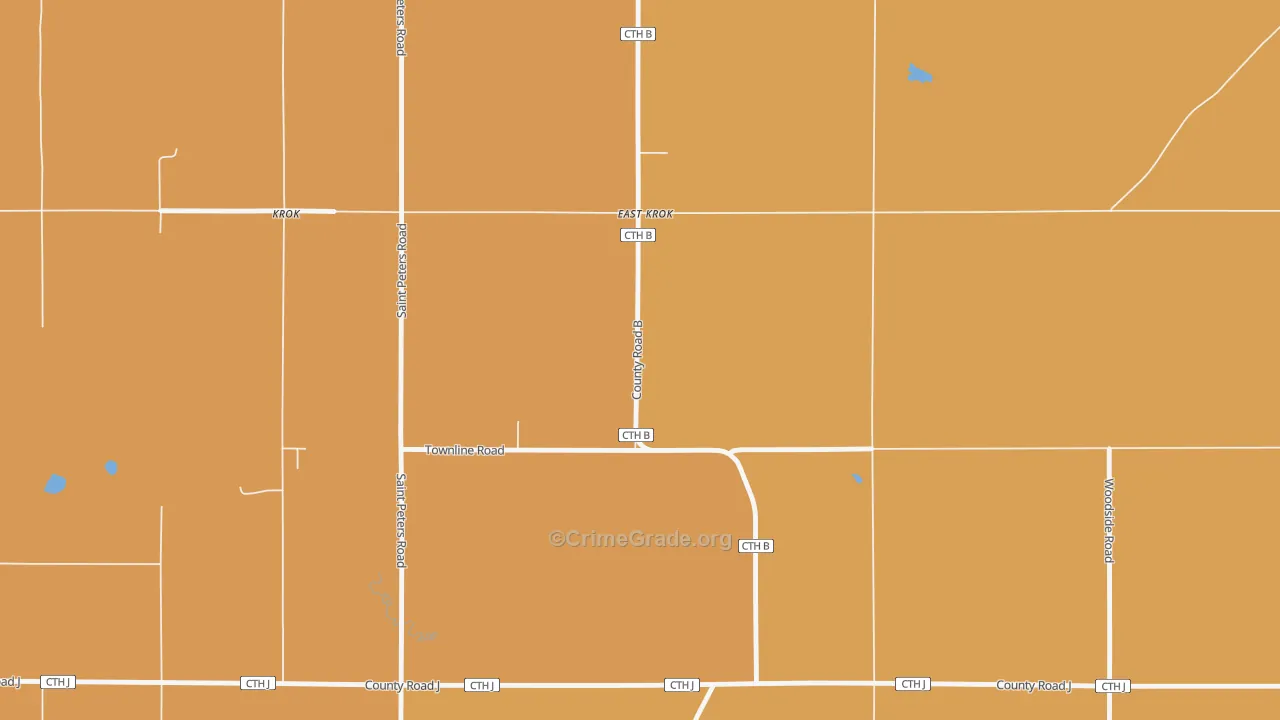 East Krok, WI Map of Murder Rates