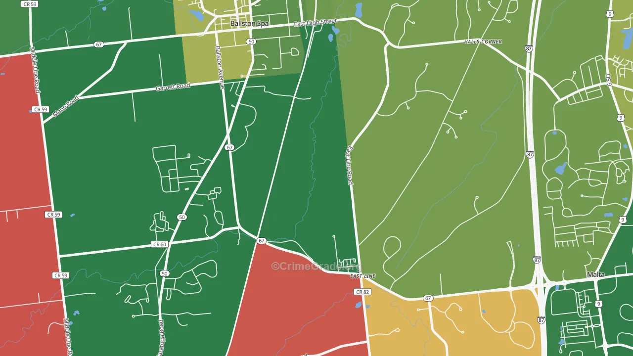 East Line, NY Map of Murder Rates