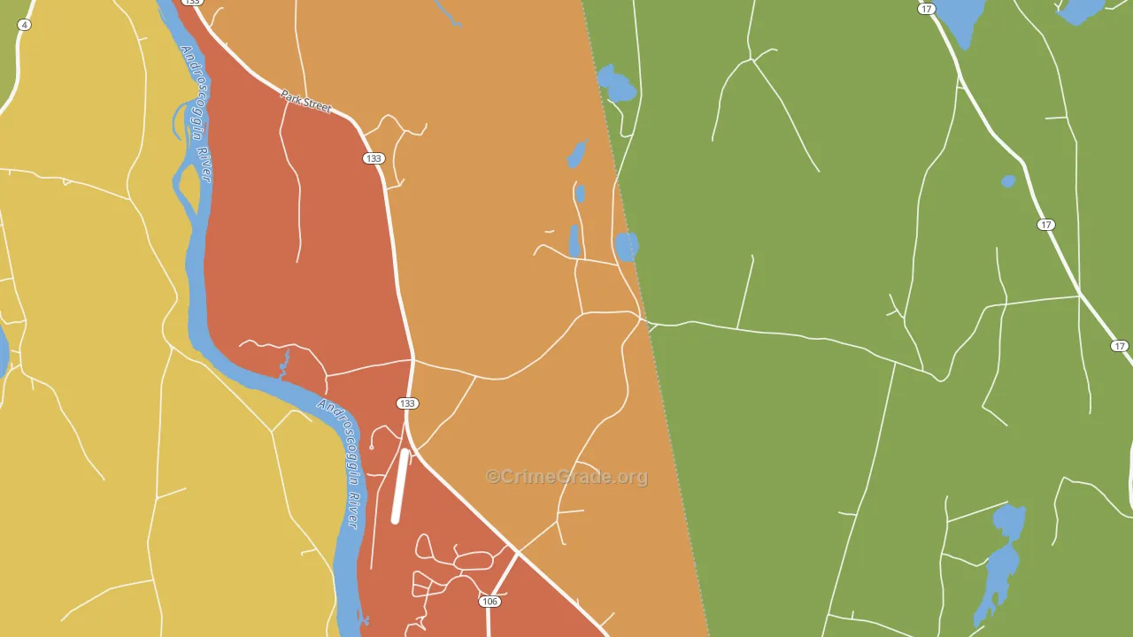 East Livermore, ME Map of Murder Rates