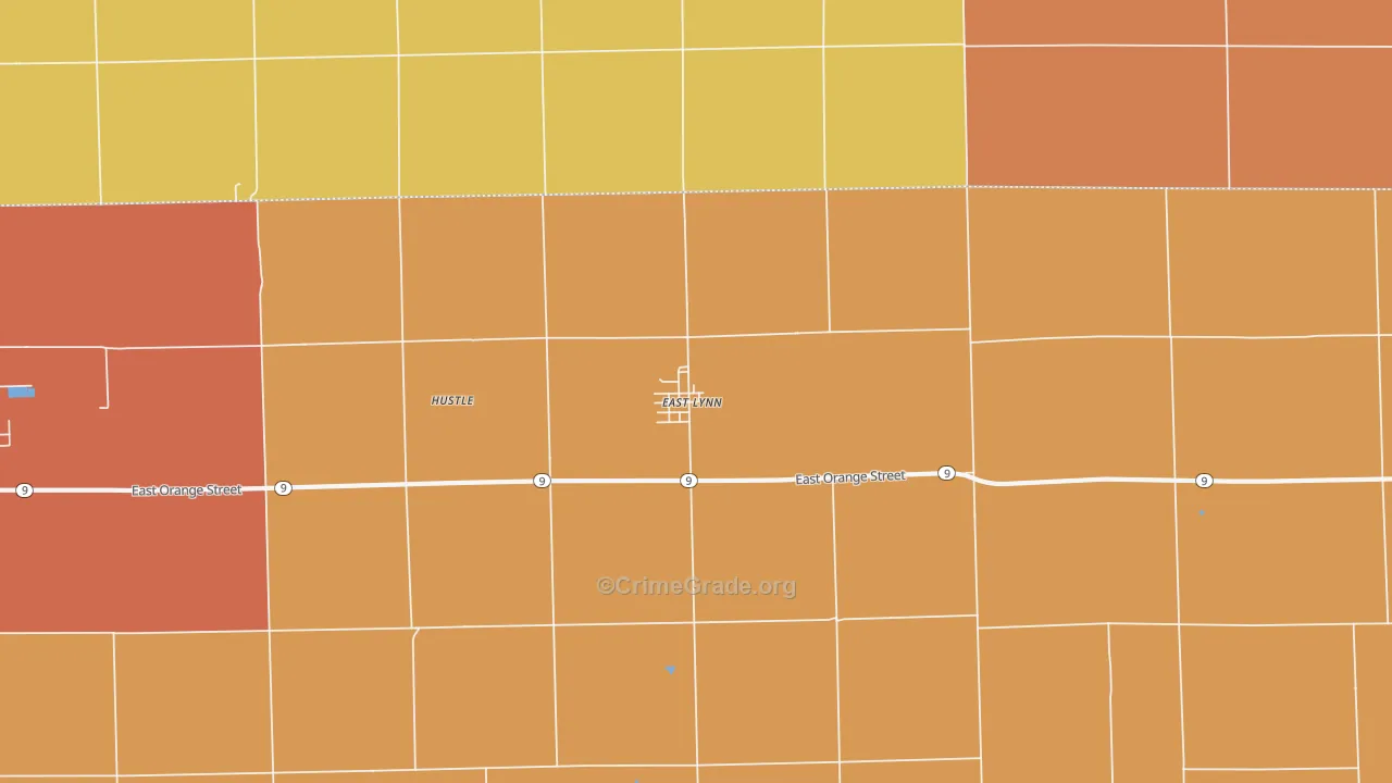 East Lynn, IL Map of Murder Rates