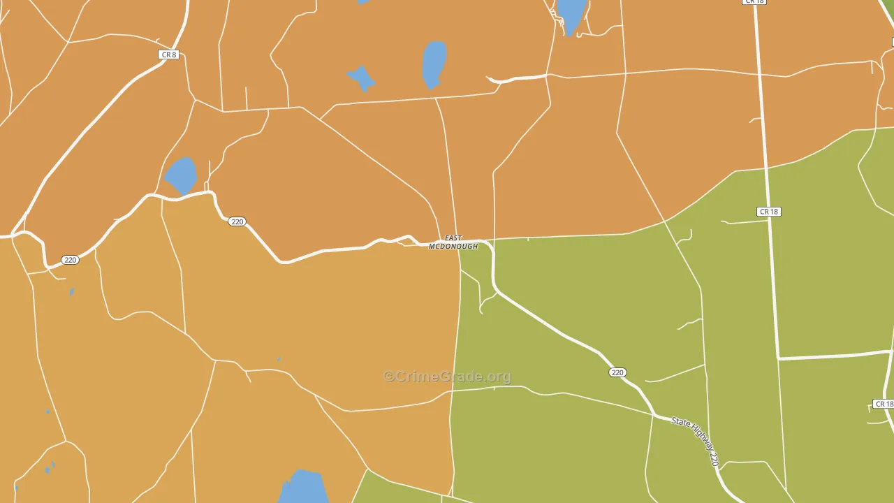 East McDonough, NY Map of Murder Rates