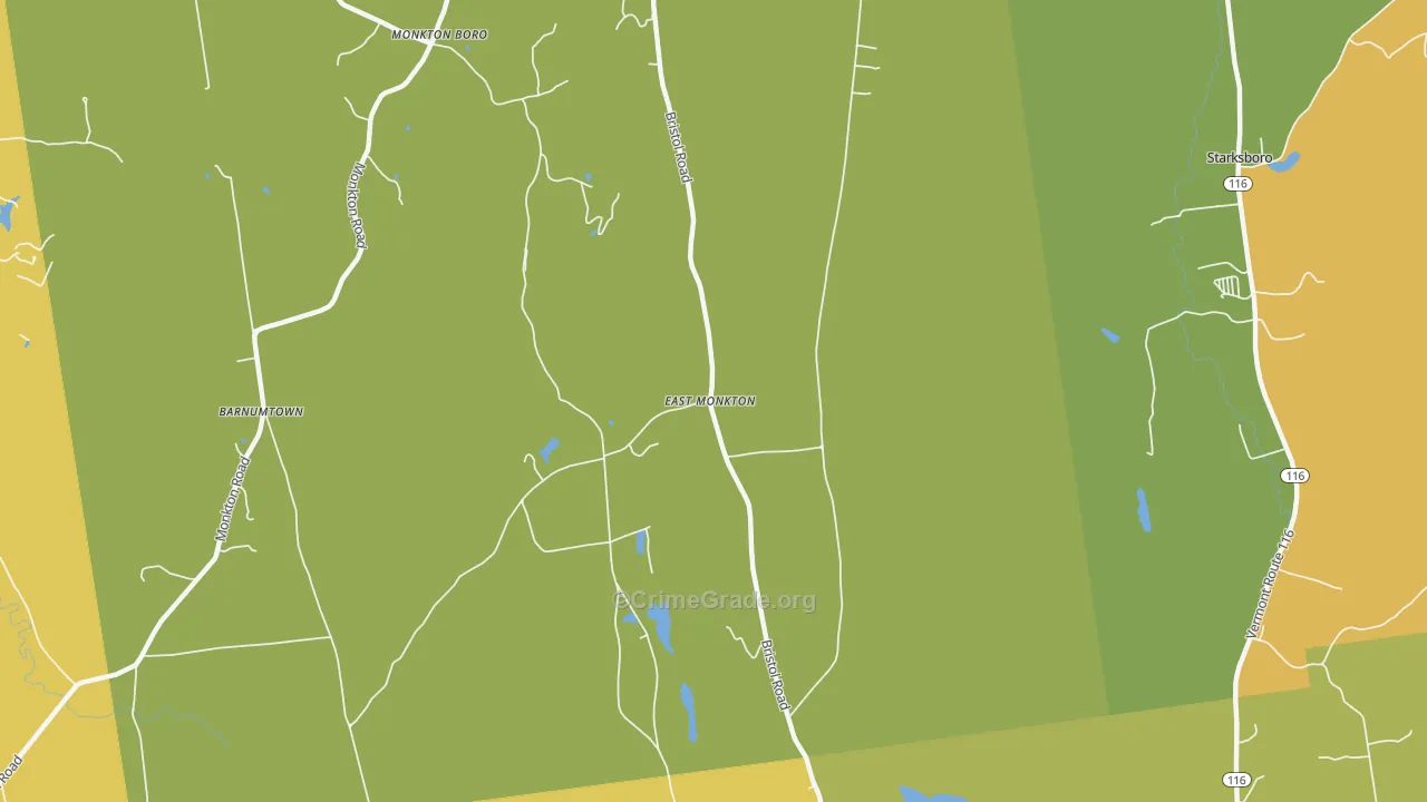 East Monkton, VT Map of Murder Rates