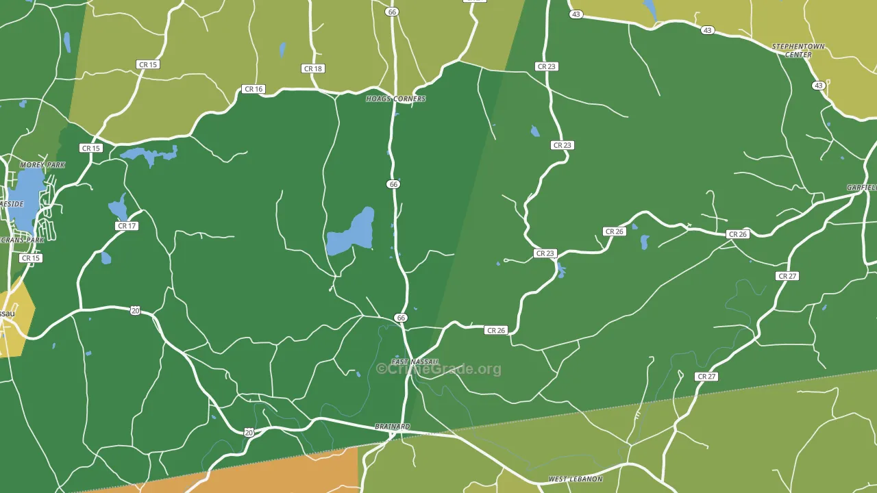 East Nassau, NY Map of Murder Rates