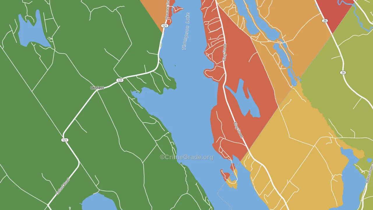 East Otisfield, ME Map of Murder Rates
