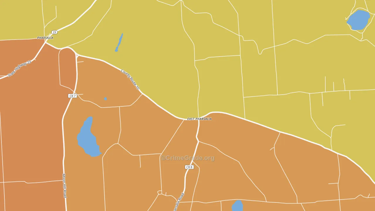 East Pharsalia, NY Map of Murder Rates