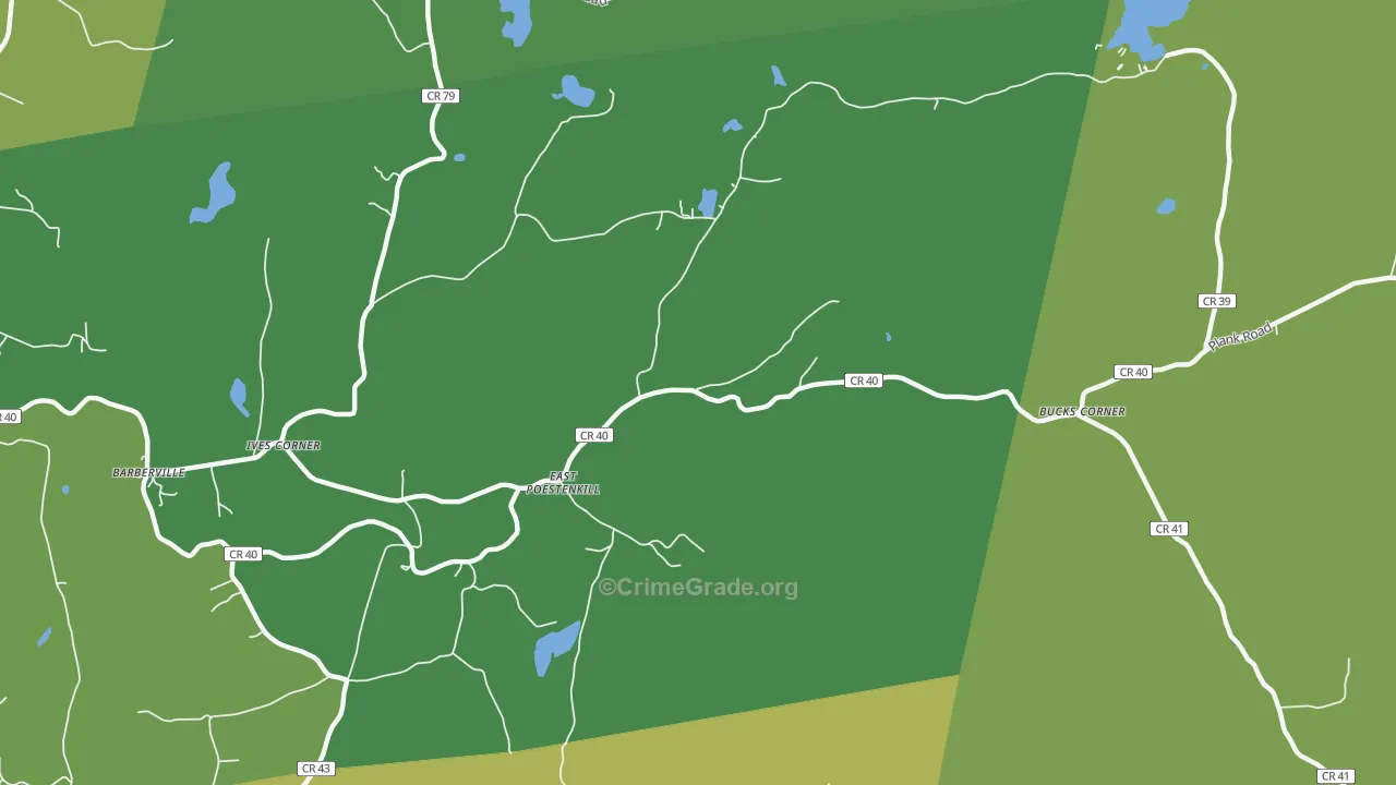 East Poestenkill, NY Map of Murder Rates