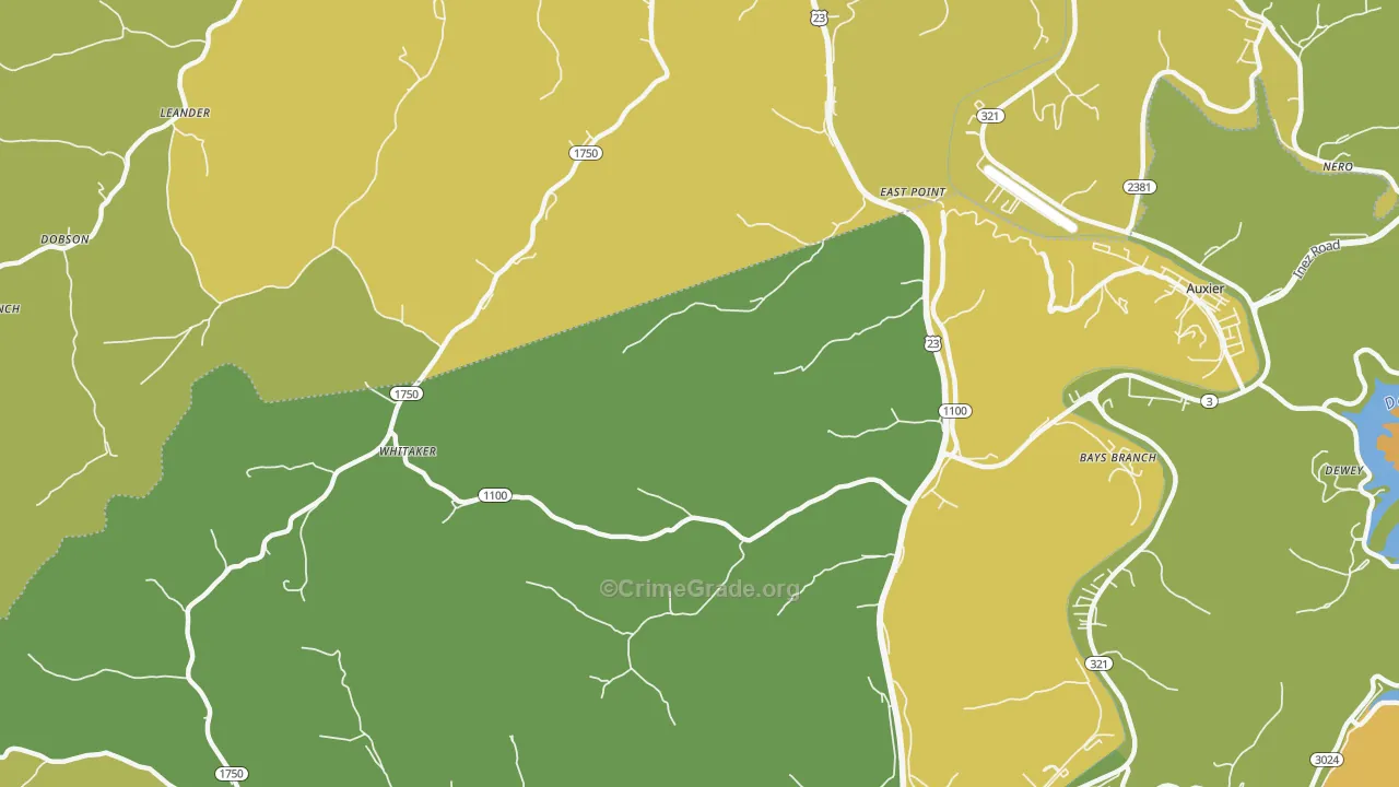East Point, KY Map of Murder Rates