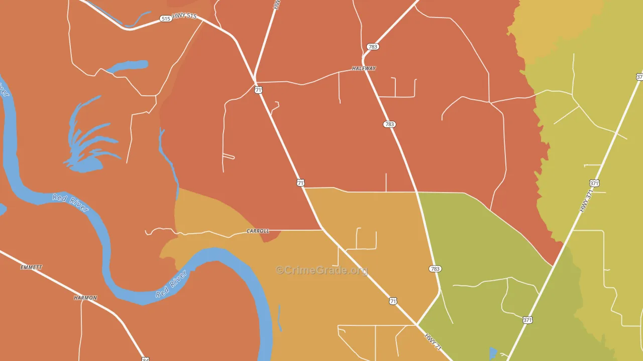 East Point, LA Map of Murder Rates