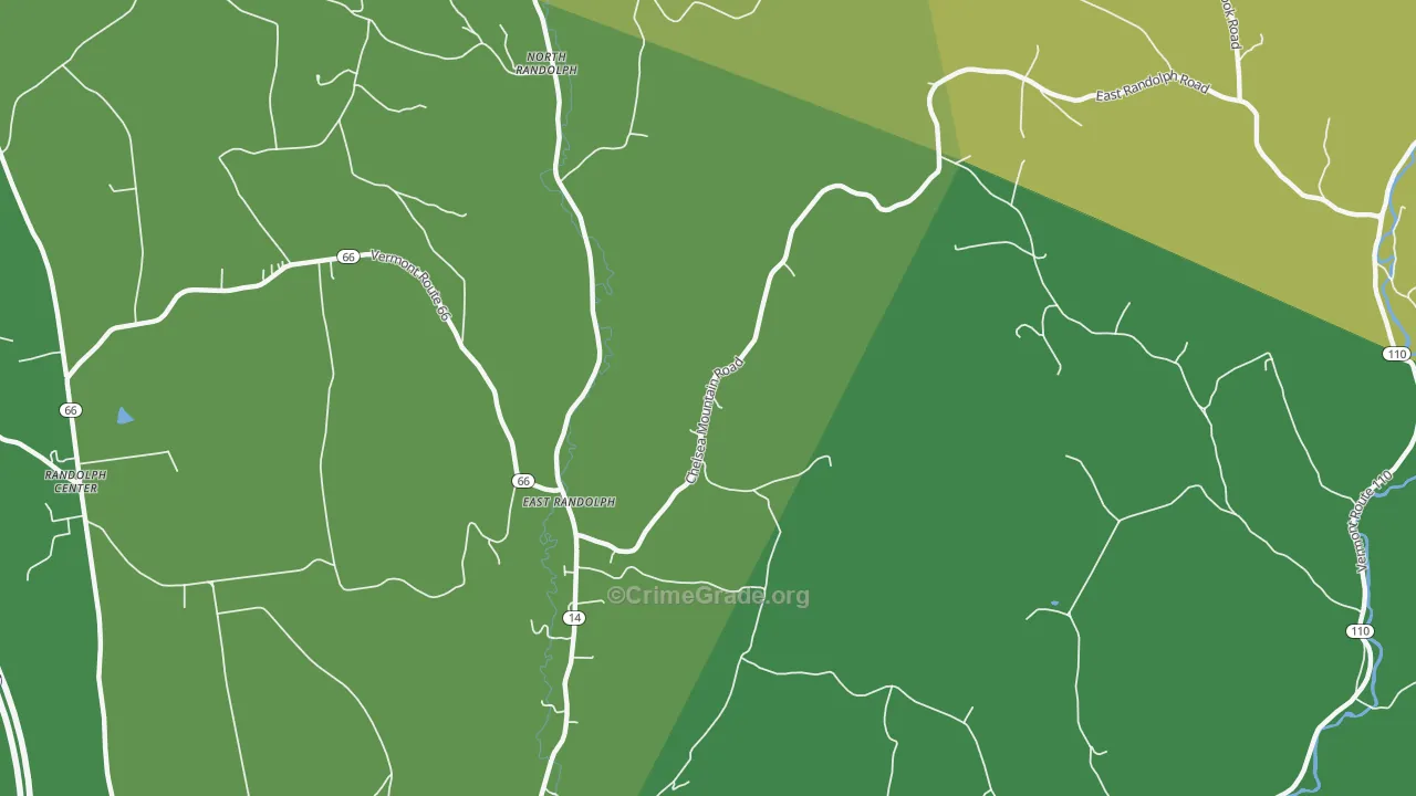 East Randolph, VT Map of Murder Rates