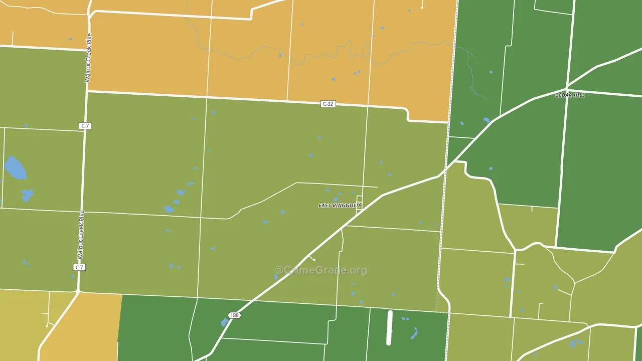East Ringgold, OH Map of Murder Rates