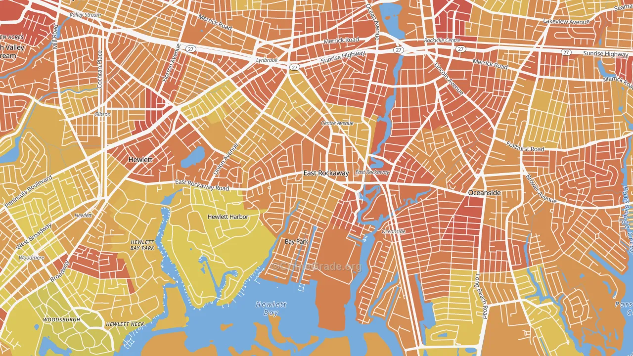 East Rockaway, NY Map of Murder Rates