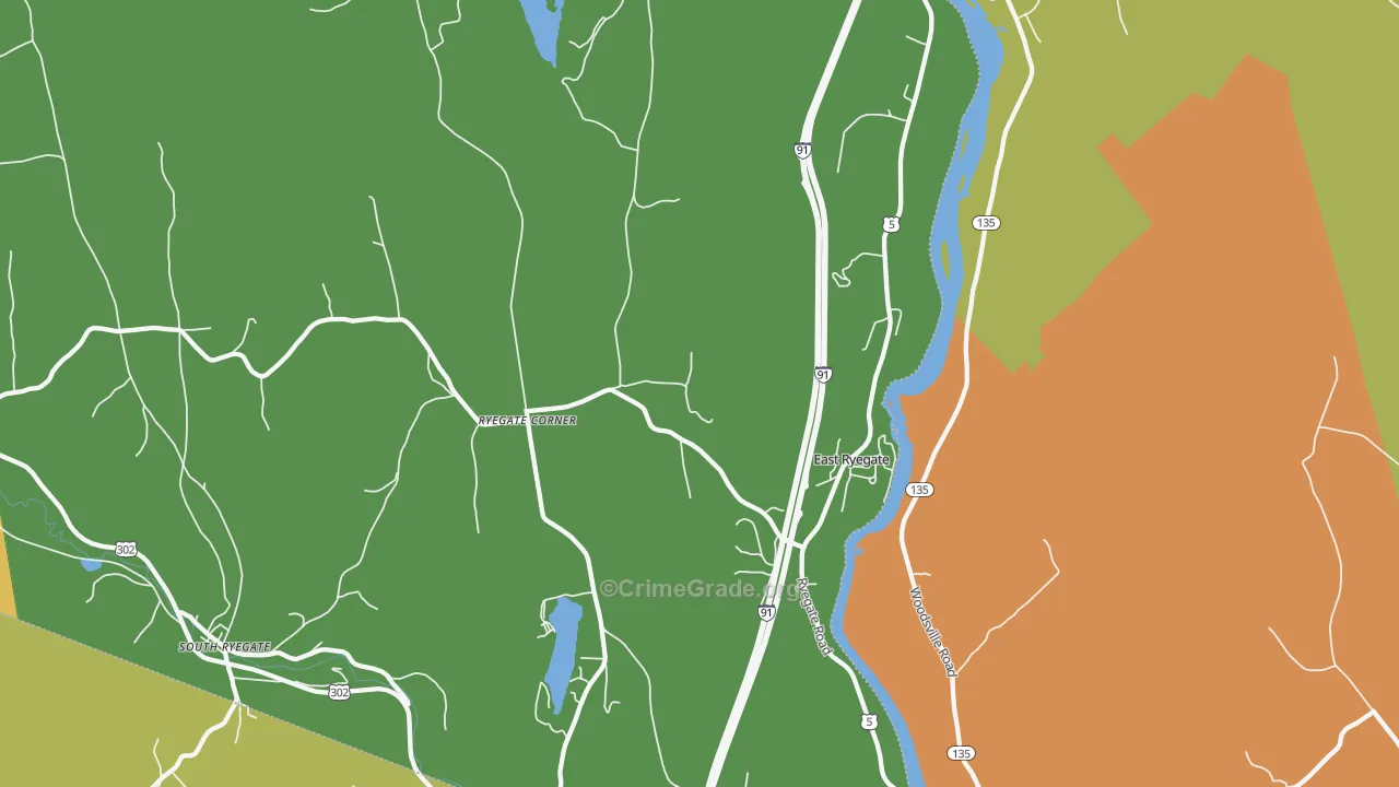 East Ryegate, VT Map of Murder Rates