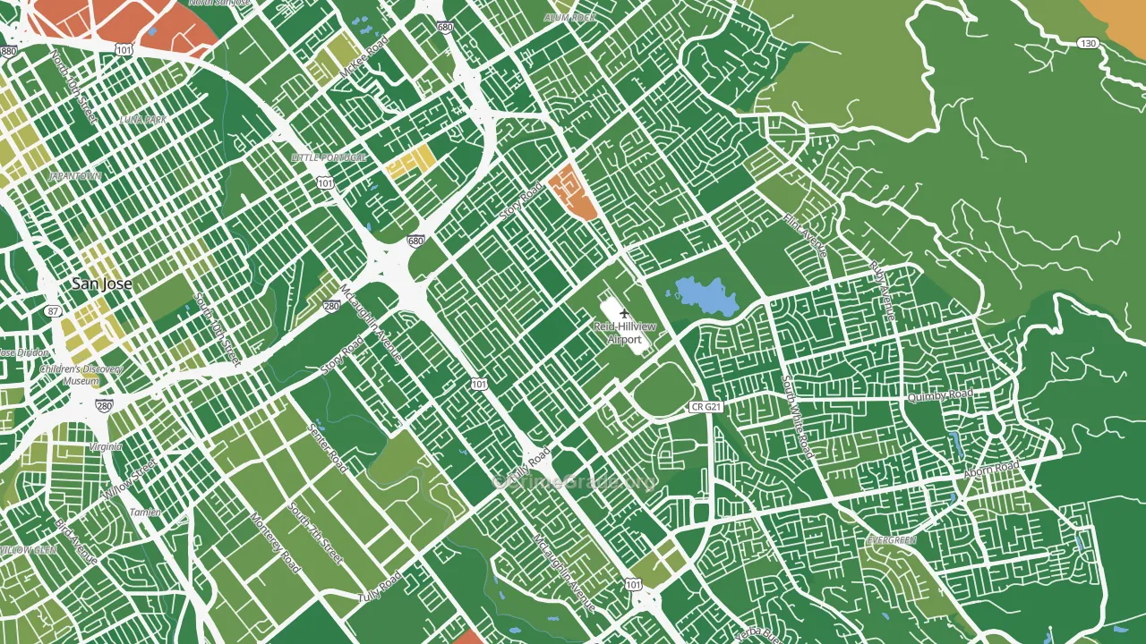 East San Jose, San Jose, CA Map of Murder Rates